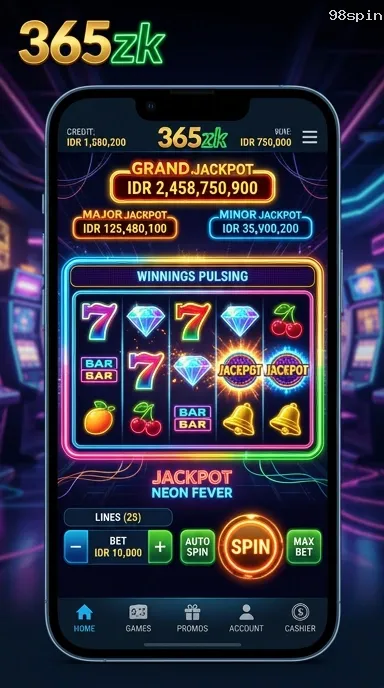 Pratinjau antarmuka 98spin — aplikasi APK resmi Android v2.5.6